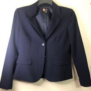 Nine West 2 piece women skirt suit, blue size 6